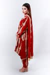 Daljit Sudan Red German Satin And Georgette Tilla & Aari Embroidered Phiran Kurta Pant Set Online at Aza Fashions Daljit Sudan_Red German Satin And Georgette Tilla & Aari Embroidered Phiran Kurta Pant Set _Online_at_Aza_Fashions