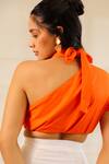 Shop_House Of Her_Orange Sunrise Tie Up Top _at_Aza_Fashions