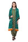 So Us By Sougatpaul Green Muslin Slub Round Printed Jumpsuit With Jacket Online at Aza Fashions So Us By Sougatpaul_Green Muslin Slub Round Printed Jumpsuit With Jacket _Online_at_Aza_Fashions