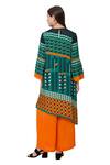 Shop So Us By Sougatpaul Green Muslin Slub Round Printed Kurta And Palazzo Set at Aza Fashions Shop_So Us By Sougatpaul_Green Muslin Slub Round Printed Kurta And Palazzo Set _at_Aza_Fashions