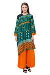 So Us By Sougatpaul Green Muslin Slub Round Printed Kurta And Palazzo Set Online at Aza Fashions So Us By Sougatpaul_Green Muslin Slub Round Printed Kurta And Palazzo Set _Online_at_Aza_Fashions