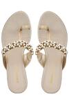 Buy Signature Sole Gold Embellished Wedges Online at Aza Fashions Buy_Signature Sole_Gold Embellished Wedges_Online_at_Aza_Fashions