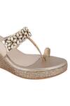 Signature Sole Gold Embellished Wedges at Aza Fashions Signature Sole_Gold Embellished Wedges_at_Aza_Fashions