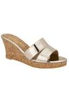 Buy_Signature Sole_Gold Metallic Strappy Wedges_at_Aza_Fashions
