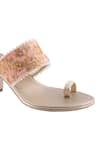 Shop_Signature Sole_Pink Embroidered Toe-ring Block Heels_Online_at_Aza_Fashions