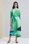 Buy_Scarlet Sage_Green The Hester Dress_Online_at_Aza_Fashions