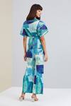 Shop_Scarlet Sage_Blue Polyester Mirabelle Printed Top And Pant Set_at_Aza_Fashions