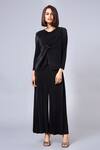 Buy_Scarlet Sage_Black Polyester Monica Pant Set_at_Aza_Fashions