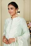 Shop_Sheetal Batra_Green Kurta Silk Chanderi Salwar Glazed Ryhana Floral Embroidered Set_Online_at_Aza_Fashions