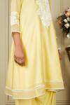 Sheetal Batra_Yellow Kurta Silk Chanderi Salwar Glazed Cotton Ryhana Embroidered Set_at_Aza_Fashions