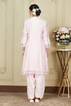 Shop_Sheetal Batra_Pink Kurta Silk Chanderi Salwar Glazed Cotton Ryhana A-line Embroidered Set_at_Aza_Fashions