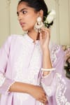 Sheetal Batra_Purple Kurta Chanderi Salwar Glazed Cotton Dupatta Ryhana Set _at_Aza_Fashions