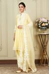 Shop_Sheetal Batra_Yellow Kurta Silk Chanderi Salwar Glazed Cotton Ruzena Embroidered Set_Online_at_Aza_Fashions