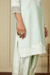 Shop_Sheetal Batra_Green Kurta Silk Chanderi Dhoti Pant Bamberg Satin Ayika Embroidered And Set _Online_at_Aza_Fashions