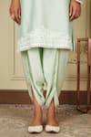Sheetal Batra_Green Kurta Silk Chanderi Dhoti Pant Bamberg Satin Ayika Embroidered And Set _at_Aza_Fashions