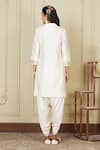 Shop Sheetal Batra White Silk Chanderi Dhoti Pant Bamberg Satin Dori Work Ayika Kurta And Set at Aza Fashions Shop_Sheetal Batra_White Silk Chanderi Dhoti Pant Bamberg Satin Dori Work Ayika Kurta And Set_at_Aza_Fashions