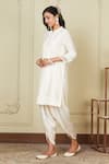 Buy Sheetal Batra White Silk Chanderi Dhoti Pant Bamberg Satin Dori Work Ayika Kurta And Set Online at Aza Fashions Buy_Sheetal Batra_White Silk Chanderi Dhoti Pant Bamberg Satin Dori Work Ayika Kurta And Set_Online_at_Aza_Fashions