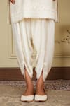 Sheetal Batra White Silk Chanderi Dhoti Pant Bamberg Satin Dori Work Ayika Kurta And Set at Aza Fashions Sheetal Batra_White Silk Chanderi Dhoti Pant Bamberg Satin Dori Work Ayika Kurta And Set_at_Aza_Fashions