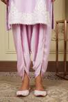 Sheetal Batra Purple Kurta Silk Chanderi Dhoti Pant Bamberg Satin Dori Work Ayanna And Set at Aza Fashions Sheetal Batra_Purple Kurta Silk Chanderi Dhoti Pant Bamberg Satin Dori Work Ayanna And Set _at_Aza_Fashions