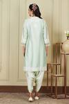 Shop_Sheetal Batra_Green Kurta Silk Chanderi Dhoti Pant Bamberg Ayanna Embroidered And Set _at_Aza_Fashions