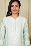 Shop_Sheetal Batra_Green Kurta Silk Chanderi Dhoti Pant Bamberg Ayanna Embroidered And Set _Online_at_Aza_Fashions