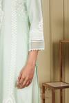 Sheetal Batra_Green Kurta Silk Chanderi Dhoti Pant Bamberg Ayanna Embroidered And Set _at_Aza_Fashions