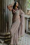 Nikita Vishakha_Multi Color Georgette Printed Saree With Blouse_Online_at_Aza_Fashions