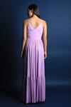 Shop_Swatee Singh_Purple Georgette V Neck Strappy Gown _at_Aza_Fashions