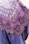 Buy_Shikha and Srishti Design_Purple Organza Embroidered Cape And Pant Set_Online_at_Aza_Fashions