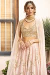 Astha Narang Peach Net, Dupatta Netlining Semi Crepe, Main Embellished Set Online at Aza Fashions Astha Narang_Peach Net, Dupatta Netlining Semi Crepe, Main Embellished Set _Online_at_Aza_Fashions