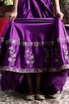 Samatvam by Anjali Bhaskar_Purple Silk Round Embroidered Lehenga Set _Online_at_Aza_Fashions