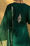 Shop_Kameez_Green Dupatta - Maheshwari, Kurta - Chanderi, Salwar - Gota Embroidered Set _at_Aza_Fashions