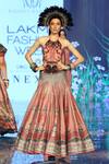 Buy_Rajdeep Ranawat_Pink 100% Polyester Halter Printed Lehenga Set _at_Aza_Fashions