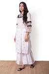 Buy_Sage Saga_White Lawn Cotton Lace Embroidered Kurta For Kids_Online_at_Aza_Fashions