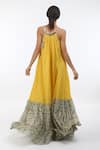 Shop_Nikasha_Yellow Round Halter Maxi Dress _at_Aza_Fashions