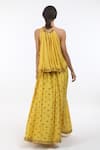 Shop_Nikasha_Yellow Round Flared Top With Printed Lehenga For Women_at_Aza_Fashions