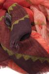 Shop_Pashma_Peach Cashmere Chevron Print Scarf _at_Aza_Fashions