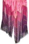 Pashma_Pink Cashmere Chevron Print Scarf _Online_at_Aza_Fashions