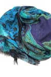Pashma_Blue Cashmere Printed Scarf _Online_at_Aza_Fashions