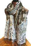 Buy_Pashma_Grey Cashmere Printed Scarf _at_Aza_Fashions