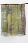Shop_Pashma_Green Printed Silk Cashmere Scarf _at_Aza_Fashions