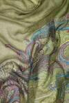 Pashma_Green Printed Silk Cashmere Scarf _Online_at_Aza_Fashions