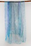 Buy_Pashma_Blue Printed Cashmere Frayed Scarf _at_Aza_Fashions