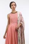 Shop_Nikasha_Pink Chanderi Layered Anarkali Set_at_Aza_Fashions