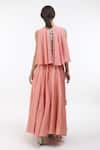 Shop_Nikasha_Pink Round Chanderi Lehenga Set For Women_at_Aza_Fashions