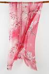 Shop_Pashma_Pink Printed Silk Cashmere Floral Scarf _at_Aza_Fashions