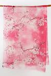 Pashma_Pink Printed Silk Cashmere Floral Scarf _Online_at_Aza_Fashions