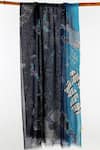 Buy_Pashma_Blue Printed Silk Cashmere Scarf _at_Aza_Fashions