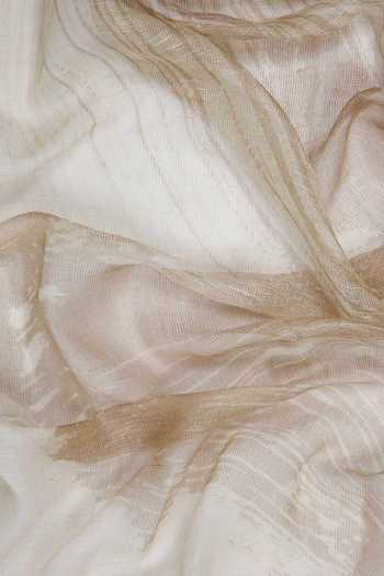 Buy_Pashma_Beige Foil Printing Abstract Motif Silk Cashmere Scarf _Online_at_Aza_Fashions