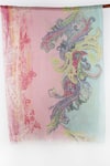 Pashma_Pink Silk Cashmere Hand Printed Scarf _Online_at_Aza_Fashions